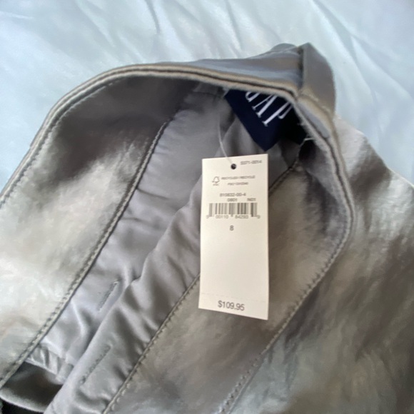 High Rise Pleated Satin Wide-Leg Trousers size 8 - Picture 2 of 7